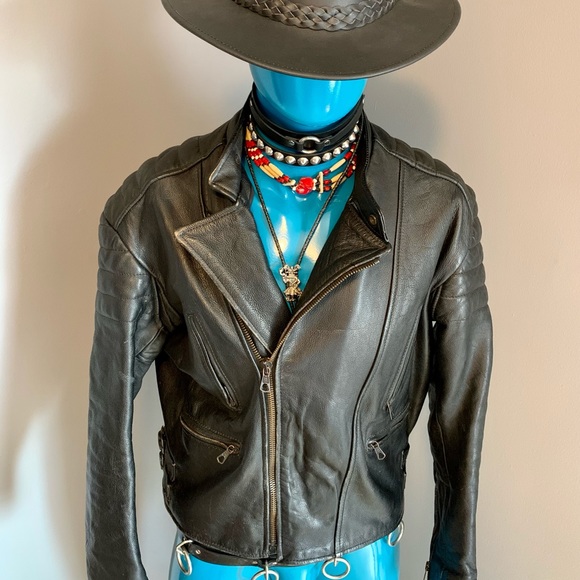 Japanese-Hardcore Biker Leather Jacket - Picture 8 of 12